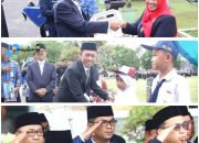 15.543 Pakaian Sekolah Gratis Dibagikan, 5 Program Unggulan Bupati dan Wakil Bupati Lampung Utara Dilaunching