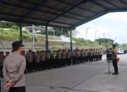 Polres Lampung Selatan Simulasikan Penanganan Lonjakan Kendaraan Mudik di Bakauheni