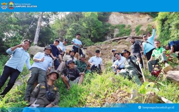 Longsor Gunung Rajabasa: Bupati Egi Naik 3 Km, Tanam Pohon Cegah Bencana Susulan