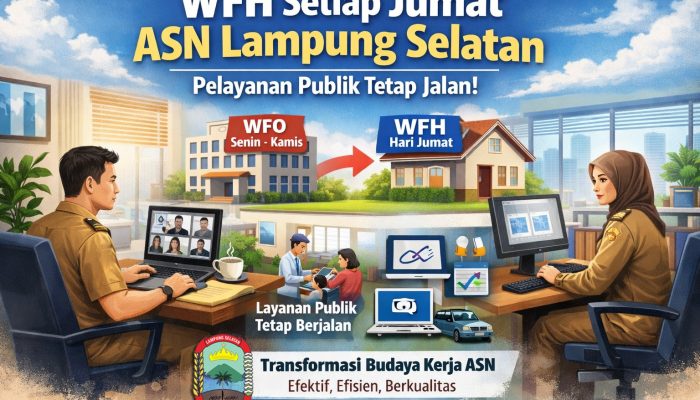 *Mulai Besok, ASN Lampung Selatan WFH Tiap Jumat, Pemkab Pastikan Pelayanan Publik Tetap Jalan, Ini Skemanya!*