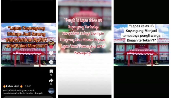 Dugaan Peredaran Narkoba dan Suap Rp200 Juta di Lapas Kayuagung, Oknum KPLP YP Jadi Sorotan