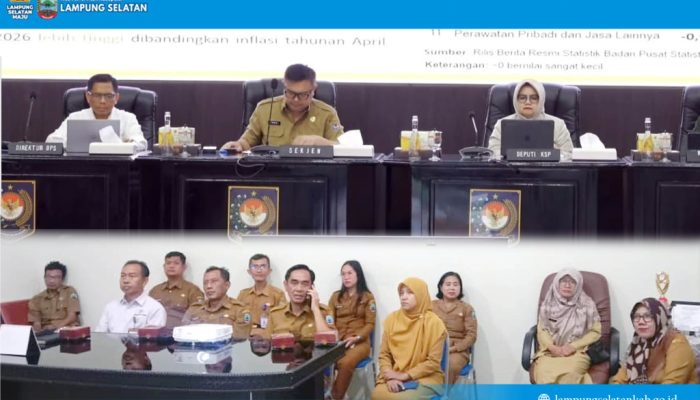 TPID Lampung Selatan Ikuti Rakor Kemendagri, Inflasi Nasional April 2026 Terkendali di 2,42 Persen