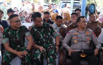 Dandim 0402/OKI Hadiri Gerakan Tanam Bersama Gubernur Sumsel di Desa Cahaya Bumi