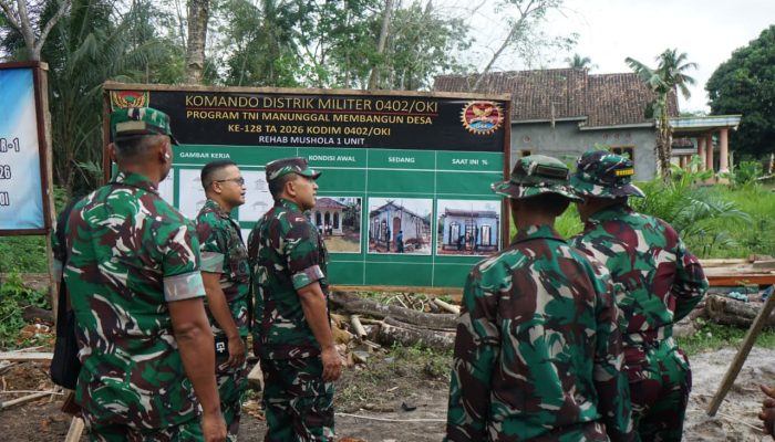 TMMD Ke-128 Kodim 0402/OKI-OI Berikan Bukti Nyata untuk Rakyat sampai di Pelosok Desa