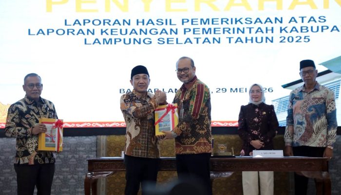 Konsistensi Satu Dekade, Lampung Selatan Kembali Pertahankan Opini WTP ke-10 dari BPK
