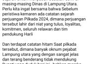 ROLING DALAM CATATAN BUPATI: JAMESBON SOAL PENETAPAN SDM DINAS LAMPUNG UTARA