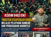 Kodim 0402/OKI Tingkatkan Kesiapsiagaan Babinsa Melalui Pelatihan Damkar dan Pencegahan Karhutla