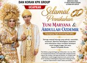 PT Media Winata Mandiri dan Koran KPK Group Ucapkan Selamat atas Pernikahan Yuni Maryana dan Abdullah Ozdemir