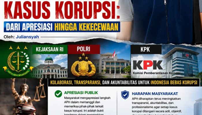 Dinamika Penanganan Kasus Korupsi, Dari Apresiasi hingga Kekecewaann