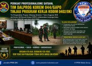 Perkuat Profesionalisme Satuan, Tim Dalprog Korem 044/GAPO Tinjau Program Kerja Kodim 0402/OKI