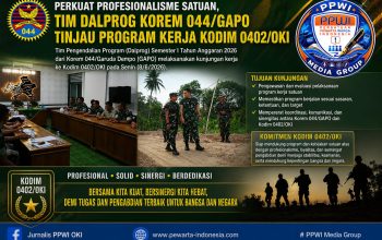 Perkuat Profesionalisme Satuan, Tim Dalprog Korem 044/GAPO Tinjau Program Kerja Kodim 0402/OKI