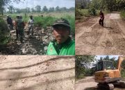 Swadaya, Warga Gotong Royong Perbaiki Sarana Jalan Rusak