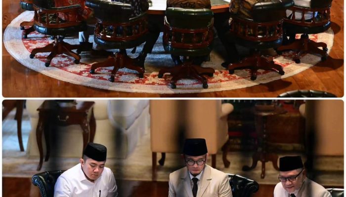 Presiden Prabowo Subianto Rapat Terbatas Bersama Menteri Haji dan Umrah beserta Wakil Menteri Ketua Pengawas Haji Dihambalang
