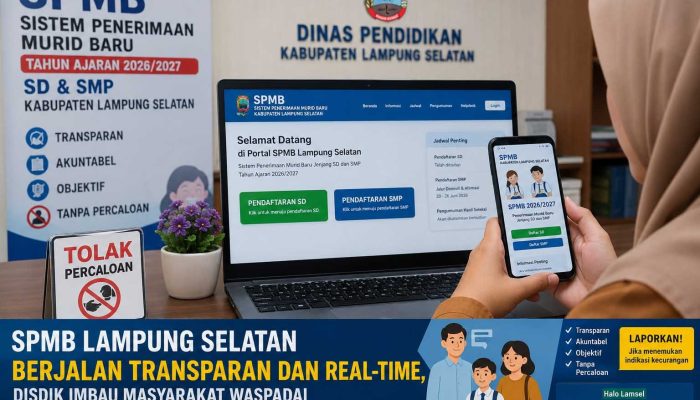 SPMB SD-SMP di Lampung Selatan Berjalan Transparan dan Real-Time, Disdik Imbau Masyarakat Waspadai Calo dan Jasa Titipan