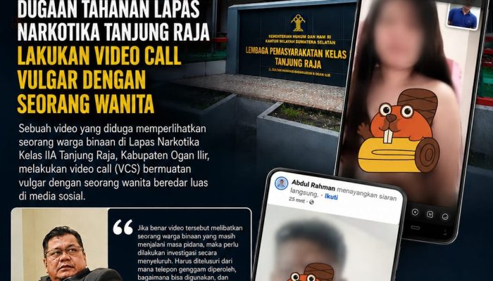 Viral Dugaan Tahanan Lapas Narkotika Tanjung Raja Lakukan Video Call Vulgar, Praktisi Hukum Minta Investigasi Menyeluruh