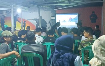 Kodim 0402/OKI-OI Gelar Nobar Piala Dunia 2026 Bersama Masyarakat di Makodim, Pererat Kemanunggalan TNI dan Rakyat