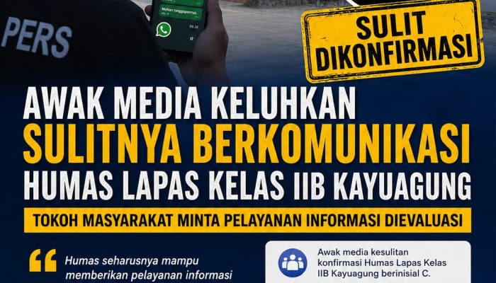 Awak Media Keluhkan Sulitnya Berkomunikasi Humas Lapas Kelas IIB Kayuagung, Tokoh Masyarakat Minta Pelayanan Informasi Dievaluasi
