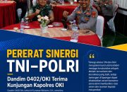 Pererat Sinergi TNI–Polri, Dandim 0402/OKI Terima Kunjungan Kapolres OKI