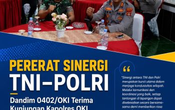 Pererat Sinergi TNI–Polri, Dandim 0402/OKI Terima Kunjungan Kapolres OKI