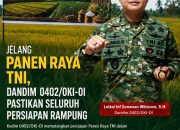 Jelang Panen Raya TNI, Dandim 0402/OKI-OI Pastikan Seluruh Persiapan Rampung