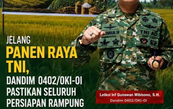 Jelang Panen Raya TNI, Dandim 0402/OKI-OI Pastikan Seluruh Persiapan Rampung