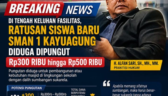 Di Tengah Keluhan Fasilitas, Ratusan Siswa Baru SMAN 1 Kayuagung Diduga Dipungut Rp300 Ribu hingga Rp500 Ribu
