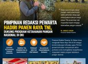 Pimpinan Redaksi Pewarta Hadiri Panen Raya TNI, Dukung Program Ketahanan Pangan Nasional di OKI