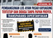 Pembangunan Los Ayam Pasar Kayuagung Tertutup dan Diduga Tanpa Papan Proyek, Transparansi Dipertanyakan