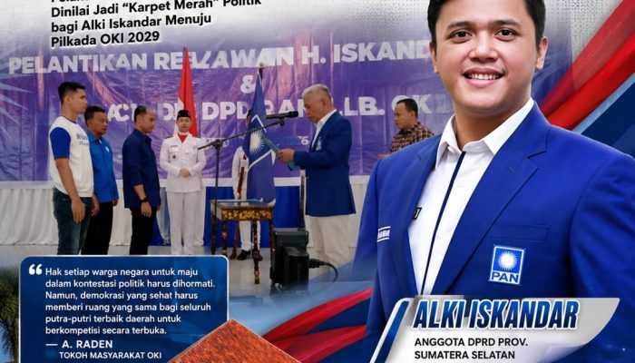 Relawan Bergerak, Politik Menghangat: Pelantikan Relawan H. Iskandar Dinilai Jadi “Karpet Merah” Politik bagi Alki Iskandar Menuju Pilkada OKI 2029