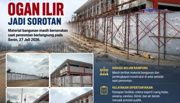 Diduga Belum Rampung 100 Persen, Peresmian Sekolah Rakyat Ogan Ilir Jadi Sorotan