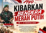 Sambut HUT RI ke-81, Dandim 0402/OKI-OI Ajak Masyarakat Kibarkan Bendera Merah Putih