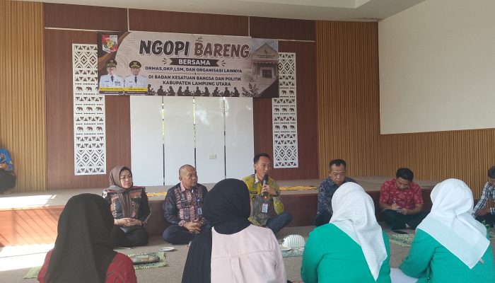 Pererat Sinergisitas, Kesbangpol Lampung Utara Gelar Acara ‘Ngopi Bareng’ Bersama Ormas, OKP, dan LSM