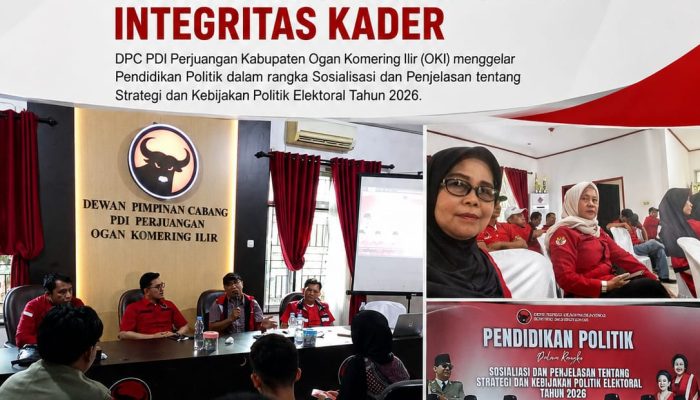 PDI Perjuangan OKI Gelar Pendidikan Politik, Febriansyah Wardhana Tekankan Soliditas dan Integritas Kader