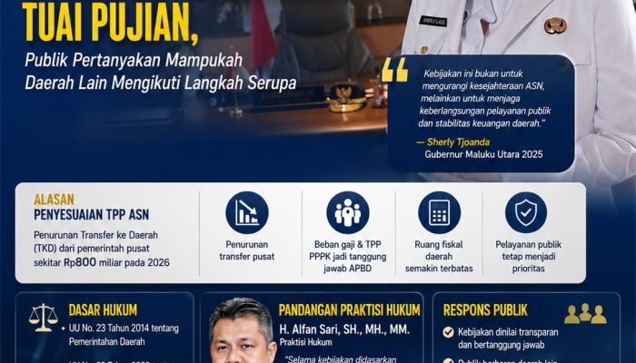 Kebijakan Efisiensi Gubernur Maluku Utara Tuai Pujian, Publik Pertanyakan Mampukah Daerah Lain Mengikuti Langkah Serupa