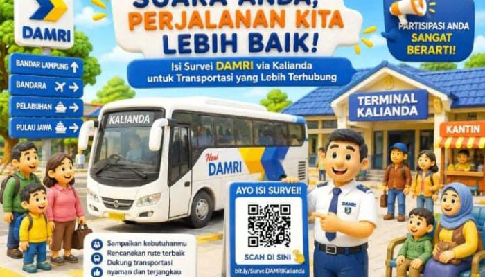 Suara Anda Dibutuhkan! Pemkab Lampung Selatan Ajak Warga Isi Survei Rute DAMRI via Kalianda