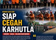 Kasdim 0402/OKI Hadiri Apel dan Gladi Lapangan Kesiapsiagaan Bencana Asap Akibat Karhutla di Kabupaten Ogan Ilir