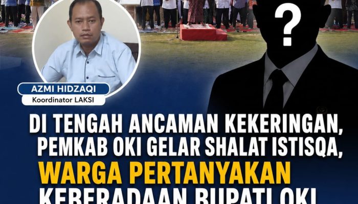 Di Tengah Ancaman Kekeringan, Pemkab OKI Gelar Shalat Istisqa, Warga Pertanyakan Keberadaan Bupati OKI