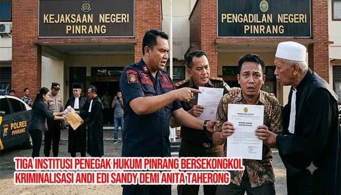 Mafia Busuk Institusi Hukum di Pinrang Bersekongkol Kriminalisasi Andi Edi Sandy