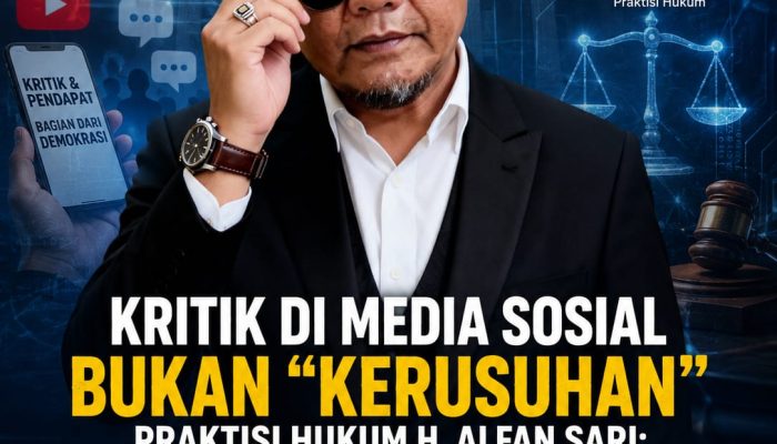 Kritik di Media Sosial Bukan “Kerusuhan” Praktisi Hukum H. Alfan Sari: APH Harus Berpegang pada Putusan MK
