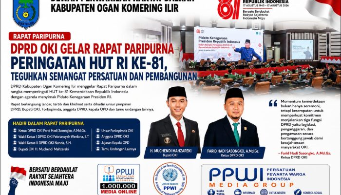 DPRD OKI Gelar Rapat Paripurna Peringatan HUT RI ke-81, Teguhkan Semangat Persatuan dan Pembanguna